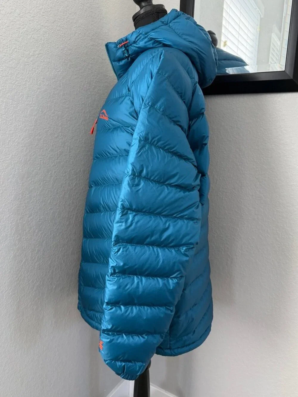 NWT LL Bean Ultralight 850 Down Hooded Women's XL Tall Teal Jacket